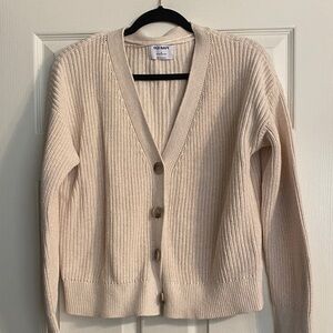 Old navy cream cardigan sz m